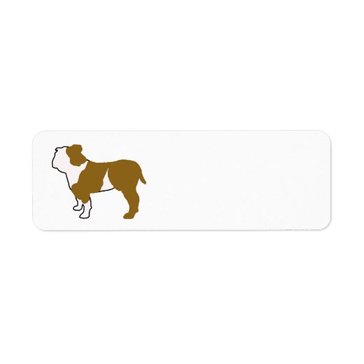 Bulldog Kleur Silhouet Etiket (Voorkant)