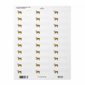 Bulldog Kleur Silhouet Etiket (Full Sheet)