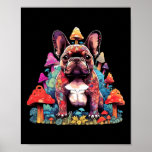 Bulldog Kleurrijke Pop Art Mushroom Poster<br><div class="desc">Bulldog Kleurrijke Pop Art Mushroom</div>