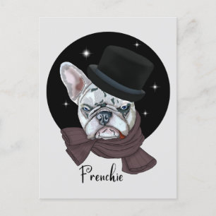Bulldog knap. Frenchie Briefkaart