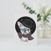 Bulldog knap. Frenchie Briefkaart (Staand voorkant)