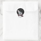Bulldog knap. Frenchie Ronde Sticker (Tas)
