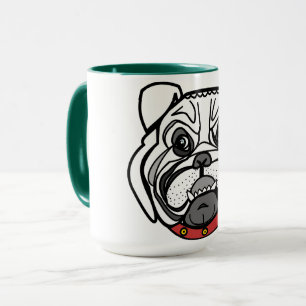 Bulldog koffiemok Ik hou van huisdieren Mok