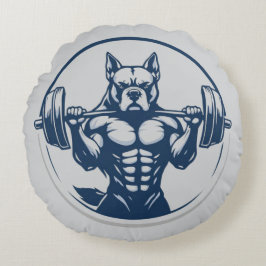 Bulldog Kracht Rond Kussen