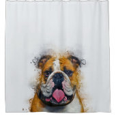 Bulldog Kunst Engels Bulldog Lover Gift Idee Douchegordijn (Voorkant)