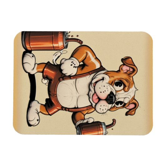 Bulldog kunstmagneet magneet (Horizontaal)