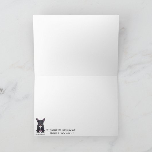 Bulldog l feestdagen kaart (Binnen)