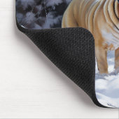 Bulldog Laat het Sneeuwen Kerst Borstelige  Muismat (Hoek)