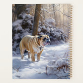 Bulldog Laat het Sneeuwen Kerst Borstelige  Planner (Achterkant)