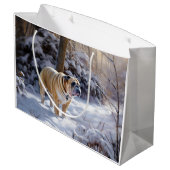 Bulldog Laat het sneeuwen Kerstmis geborsteld Groot Cadeauzakje (Achterkant Gekanteld)