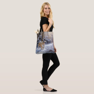 Bulldog Let It Snow Kerst Borsteltrui Tote Bag