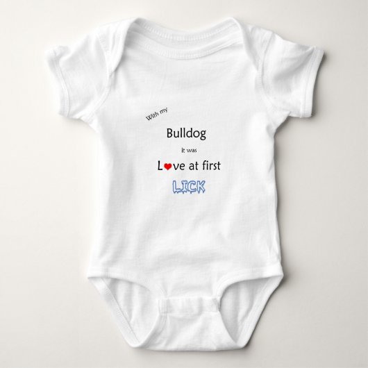 Bulldog Lick Design Romper (Voorkant)