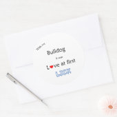 Bulldog Liefde bij Eerste Lick - Sticker (Envelop)