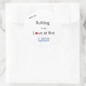 Bulldog Liefde bij Eerste Lick - Sticker (Tas)