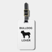 bulldog liefhebber bagagelabel (Voorkant verticaal)