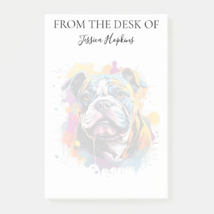Bulldog Liefhebber Geborduurde Hond Post-it® Notes