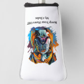 Bulldog-Liefhebber Putter Golfheadcover (Draai 90)