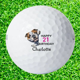 Bulldog-Liefhebbers Golfers Golfballen