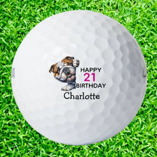 Bulldog-Liefhebbers Golfers Golfballen