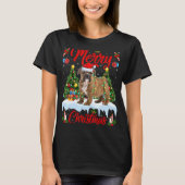 Bulldog Lights-mas kerstboom kerstmanhond T-shirt (Voorkant)