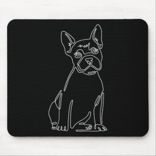 Bulldog lijn kunst Schattige plezier hond mam Muismat