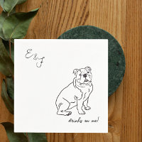 Bulldog lijn tekening cocktail