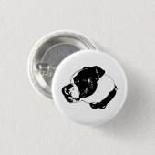 Bulldog Lik Knop Ronde Button 3,2 Cm (Voorkant /achterkant)