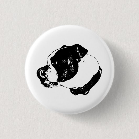 Bulldog Lik Knop Ronde Button 3,2 Cm (Voorkant)