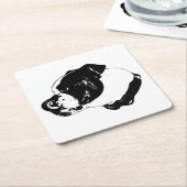 Bulldog Lik Stenen Onderzetter (Schuin)