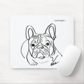  Bulldog Line Art Muismat (Met muis)