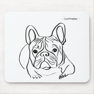 Bulldog Line Art Muismat