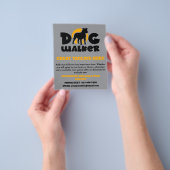 Bulldog Logo Dog Walker Pet Sitting Flyer (Hand)