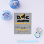Bulldog Logo Dog Walker Pet Sitting Flyer (Enkel)