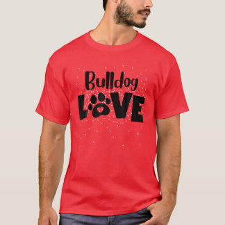 Bulldog Love Paw T-shirt