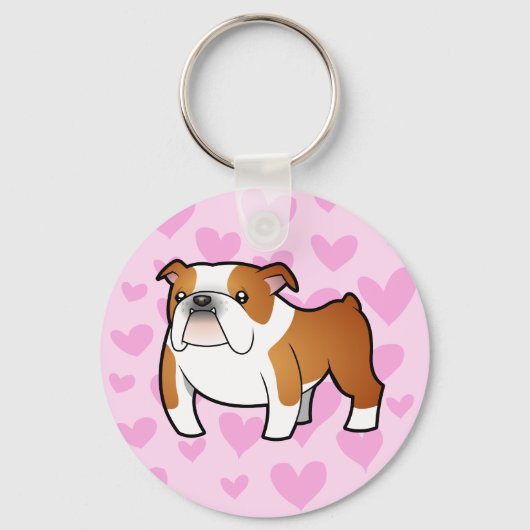 Bulldog Love Sleutelhanger (Voorkant)