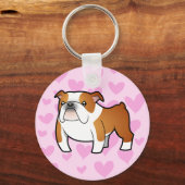 Bulldog Love Sleutelhanger (Voorkant)