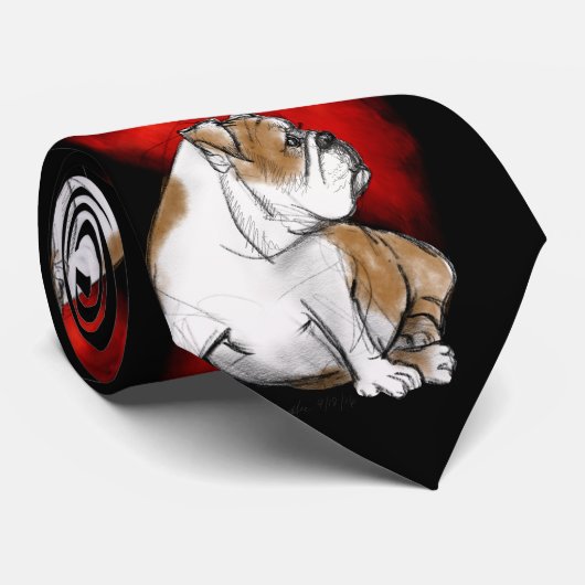 Bulldog Love Stropdas (Opgerold)