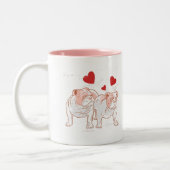 Bulldog Love Tweekleurige Koffiemok (Links)