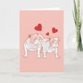 Bulldog Love Valentijn Kaart (Voorkant)