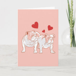 Bulldog Love Valentijn Kaart