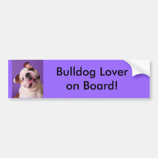 Bulldog Lover aan boord! Bumpersticker