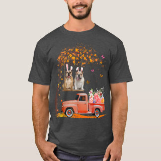 Bulldog Lover Bunny Truck Eggs Tree Dog Rabbit Eas T-shirt