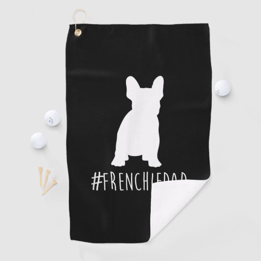 Bulldog Lover | Frenchie Dad French Bulldog Dad Golfhanddoek (Insitu)