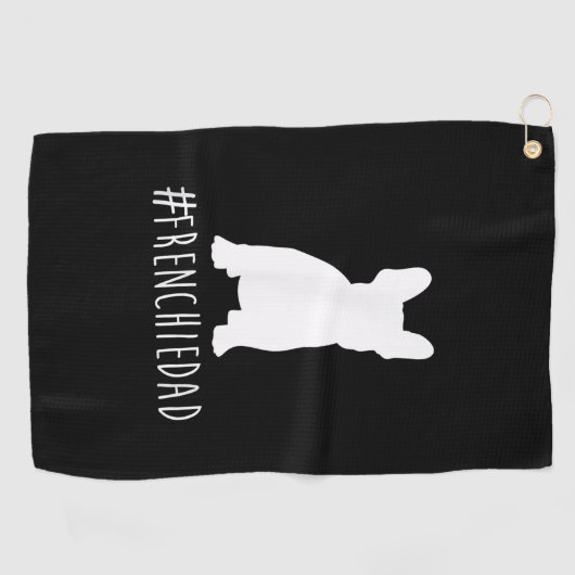 Bulldog Lover | Frenchie Dad French Bulldog Dad Golfhanddoek (Horizontaal)