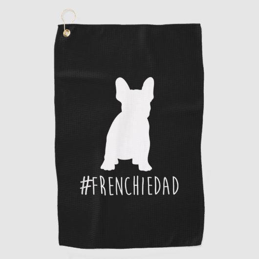 Bulldog Lover | Frenchie Dad French Bulldog Dad Golfhanddoek (Voorkant)