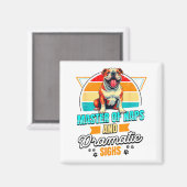 Bulldog Lover Funny Bulldog Retro Magneet (Voorkant / Achterkant)