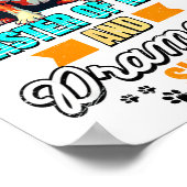 Bulldog Lover Funny Bulldog Retro  Poster (Hoek)