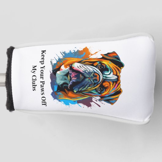 Bulldog-Lover Putter   Golfheadcover (Voorkant)