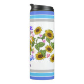 Bulldog Lover Sunflower Trainer Floral Thermosbeker (Geroteerd rechts)