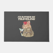 Bulldog Lovers | Ik reis liever Bulldog Deurmat (Voorkant)